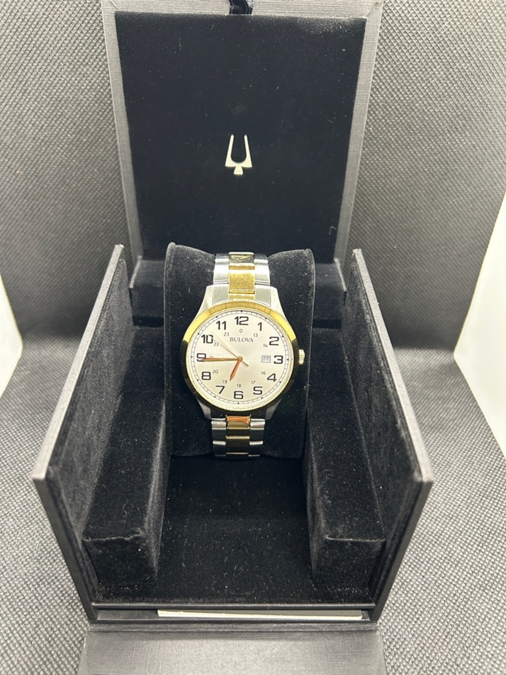 Bulova Two-Tone Gold and Silver Bracelet Watch 98B304